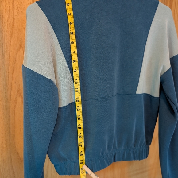 Blue and Gray Quarter-Zip Pullover - Picture 5 of 5